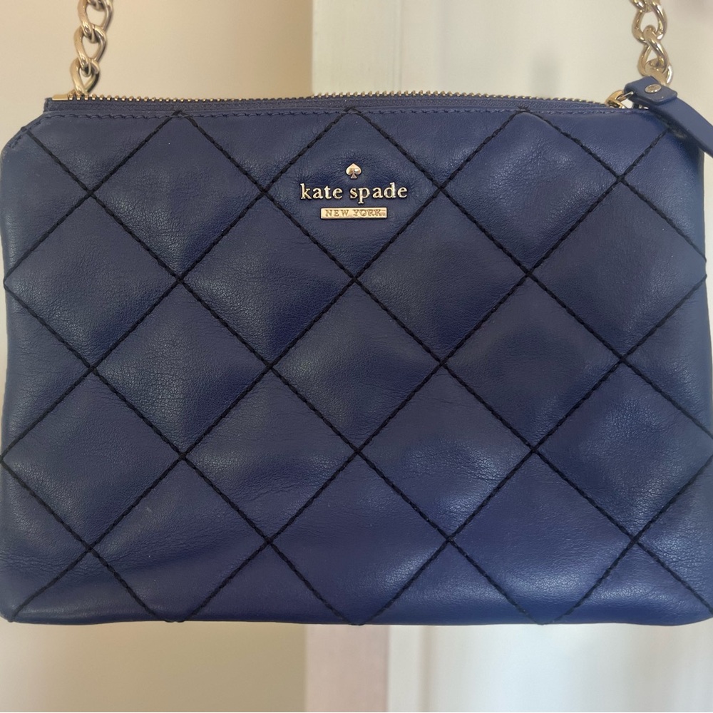 Kate Spade Blue Quilted Women's Crossbody Bag